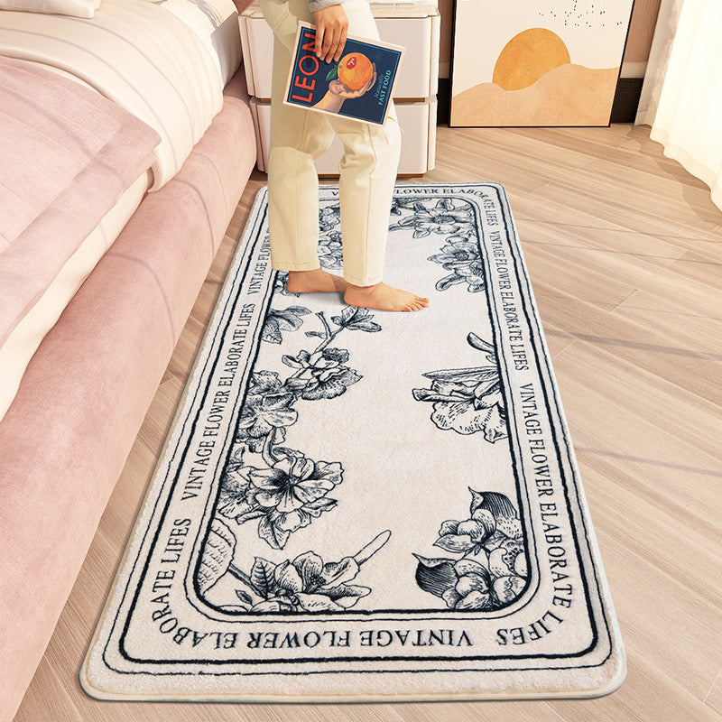 Imitation Cashmere Oval Bed Front Mat Light Luxury Ins Style Carpet - The Grand Bazaar of Australia