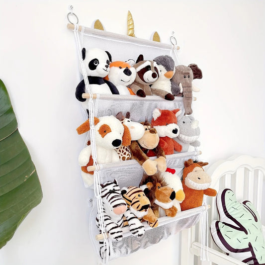 Bohemian Wall Hanging Plush Toy Organizer - The Grand Bazaar of Australia