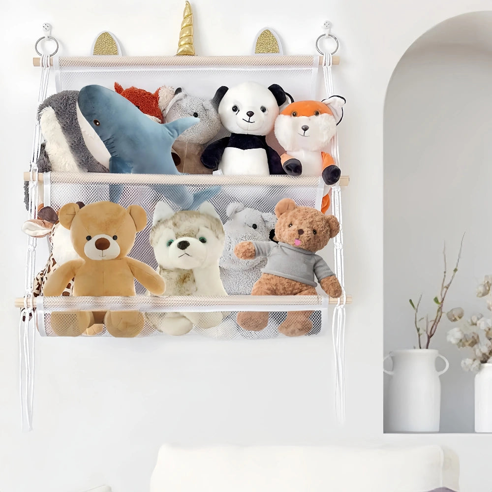 Bohemian Wall Hanging Plush Toy Organizer - The Grand Bazaar of Australia
