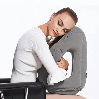 Portable Chin Support Inflatable Travel Neck Pillow Office Nap Rest Support Pillow - The Grand Bazaar of Australia