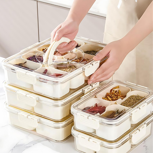 8-Grid Divided Serving Tray Storage Box - The Grand Bazaar of Australia