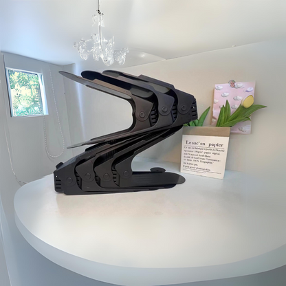 7 Pcs Double-Layer Integrated Adjustable Plastic Shoe Rack - The Grand Bazaar of Australia