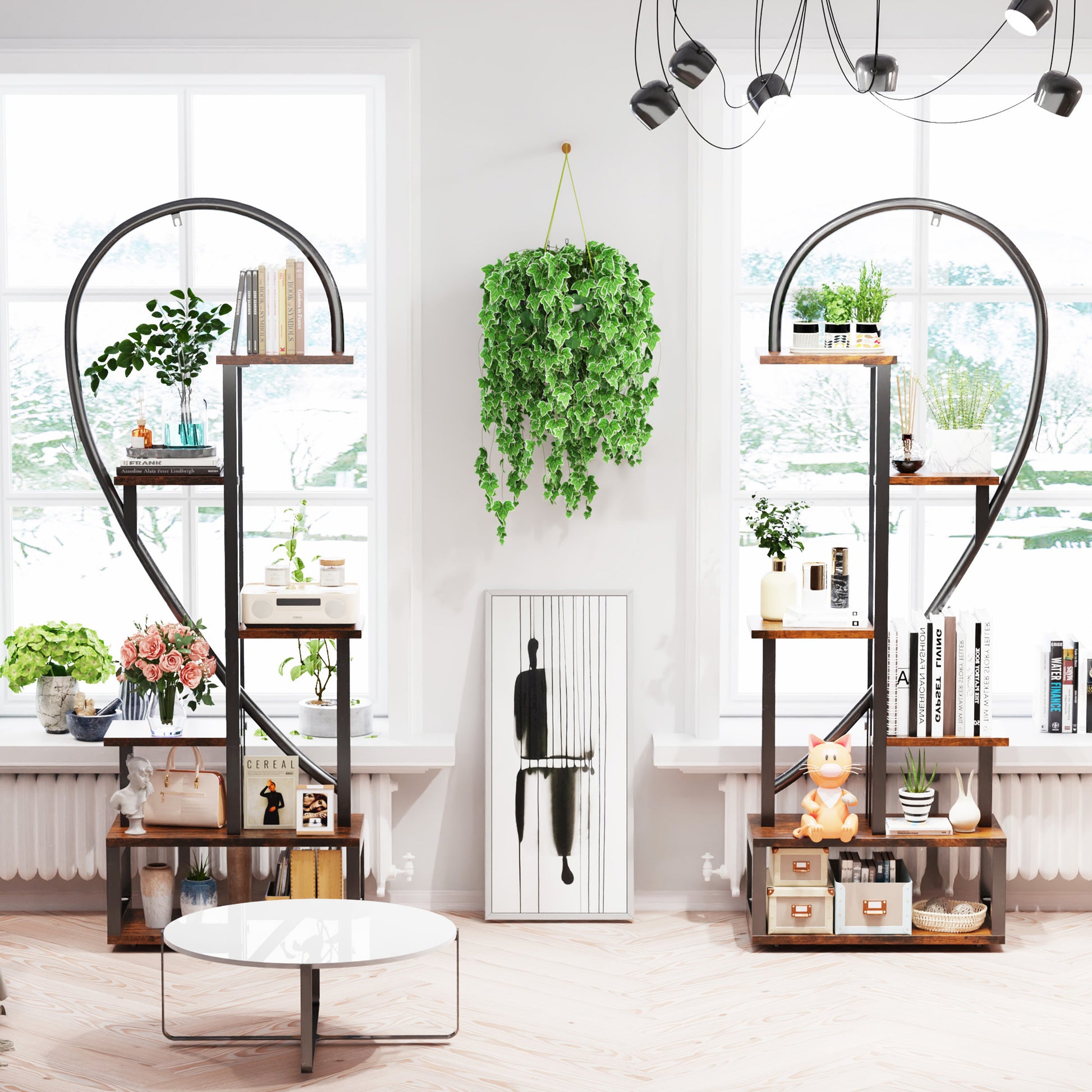 6 Tier Metal Plant Shelf Heart Shape Ladder Plant Stands - The Grand Bazaar of Australia