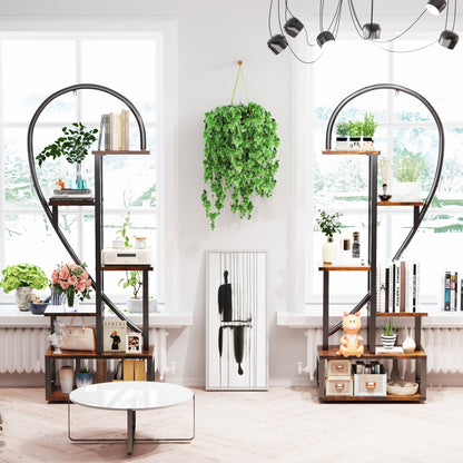 6 Tier Metal Plant Shelf Heart Shape Ladder Plant Stands - The Grand Bazaar of Australia