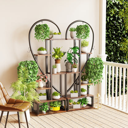 6 Tier Metal Plant Shelf Heart Shape Ladder Plant Stands - The Grand Bazaar of Australia