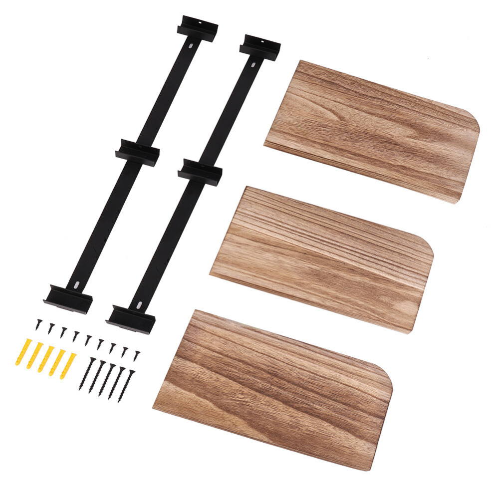 Rustic Industrial Wood Shelf Wall Mount Corner Rack - The Grand Bazaar of Australia