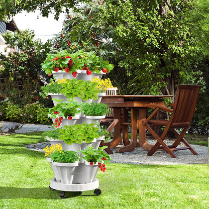 GREENHAVEN 5-Tier Stackable Planter, Indoor and Outdoor Gardening Planter with Removable Wheels and Tools - The Grand Bazaar of Australia