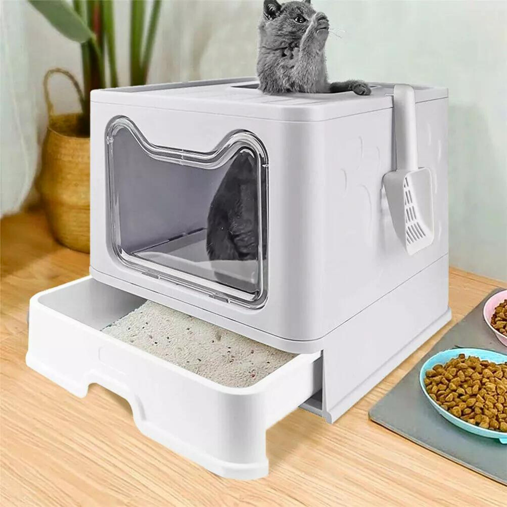 Tidy Cat Litter Box Enclosure with Portable Scoop Drawer - The Grand Bazaar of Australia