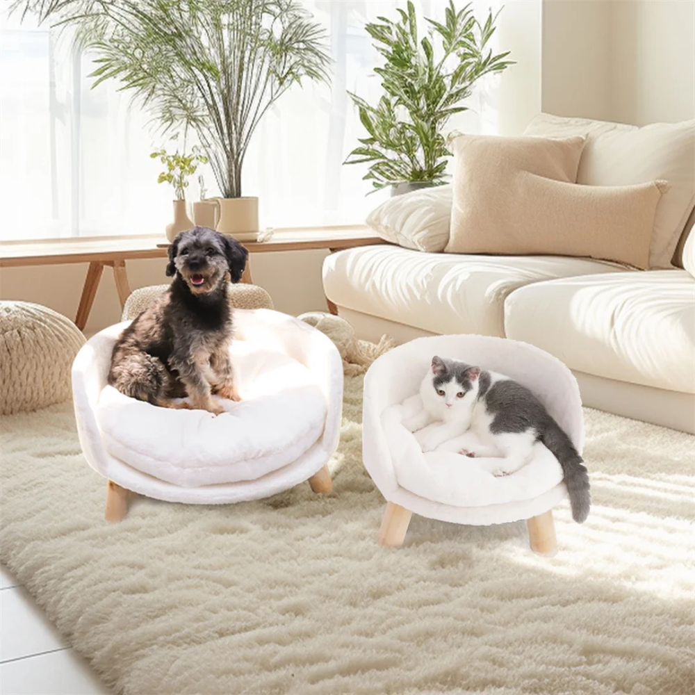 Plush Luxury Cat Bed with Cozy Cushion Pad - The Grand Bazaar of Australia