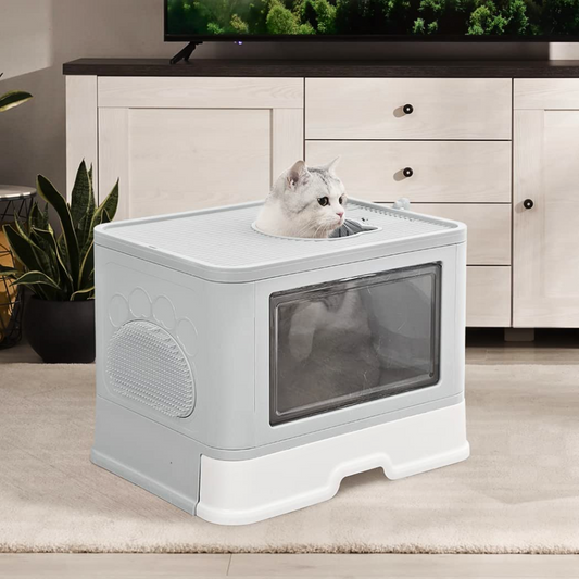 Stylish Cat Litter Box Enclosure with Portable Scoop Drawer - The Grand Bazaar of Australia