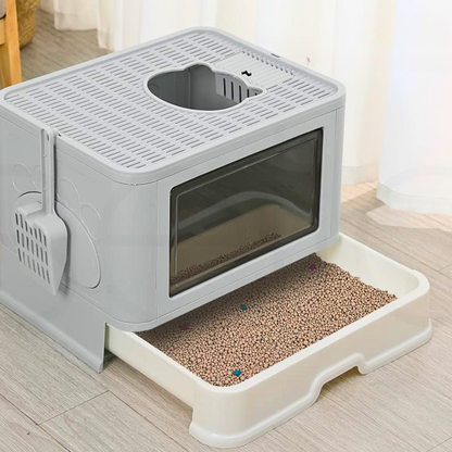 Stylish Cat Litter Box Enclosure with Portable Scoop Drawer - The Grand Bazaar of Australia