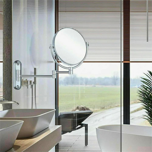 Double-Sided 5X/10X Magnifying Makeup Mirror with Swivel Arm for Optimal Viewing Angle - The Grand Bazaar of Australia