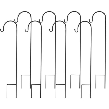 Set of 8 Metal Shepherd Crook Hook Bird Feeder Pole Plants Basket Hanger - The Grand Bazaar of Australia