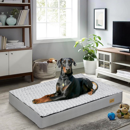 Gray Orthopedic Pet Calming Bed Soft Sponge Foam Base with Removable Cover - The Grand Bazaar of Australia