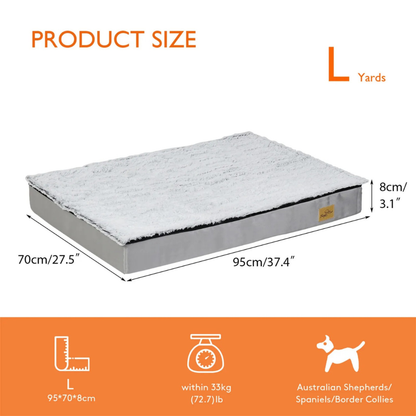 Gray Orthopedic Pet Calming Bed Soft Sponge Foam Base with Removable Cover - The Grand Bazaar of Australia