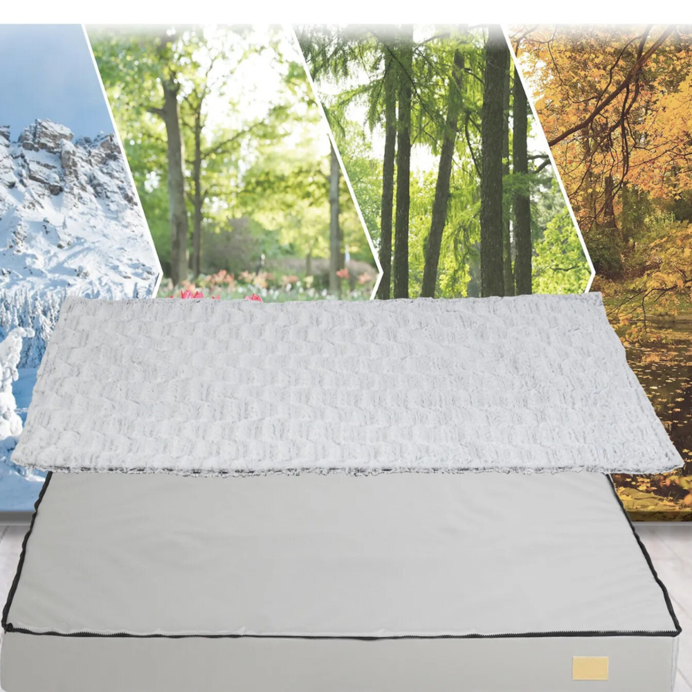 Gray Orthopedic Pet Calming Bed Soft Sponge Foam Base with Removable Cover - The Grand Bazaar of Australia