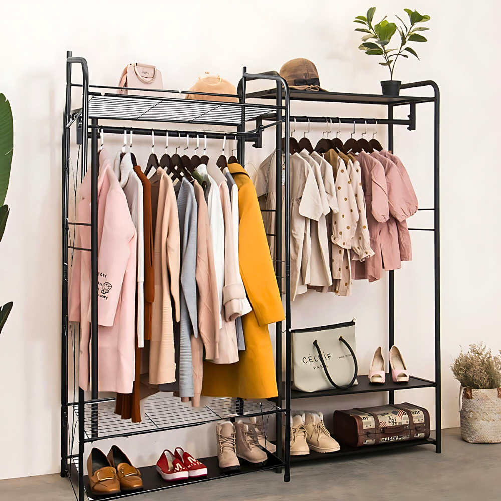 Heavy Duty Coat Clothes Rack Hanger Metal Garment Organizer - The Grand Bazaar of Australia
