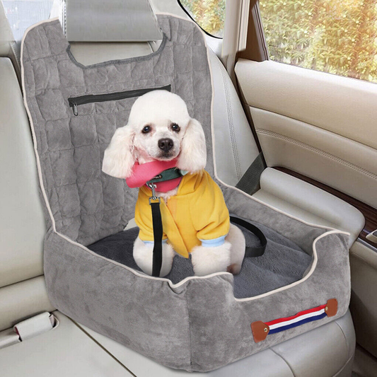 Anti-Slip Pet Booster Seat with Storage Pockets and Safety Leash - The Grand Bazaar of Australia