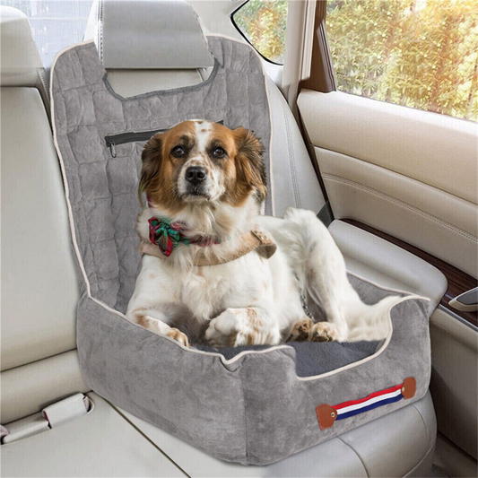 Anti-Slip Pet Booster Seat with Storage Pockets and Safety Leash - The Grand Bazaar of Australia