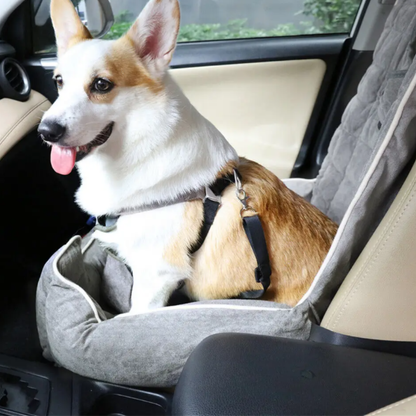 Anti-Slip Pet Booster Seat with Storage Pockets and Safety Leash - The Grand Bazaar of Australia