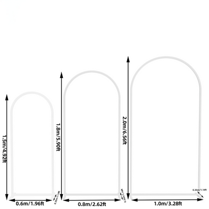 Set of 3 Wedding Metal Backdrop Arch Balloon Frame - The Grand Bazaar of Australia