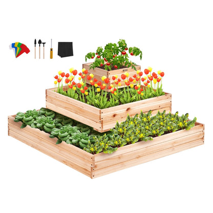 Wooden Raised Garden Bed Planter Box Elevated Floor with Whole Kit and Drainage System - The Grand Bazaar of Australia