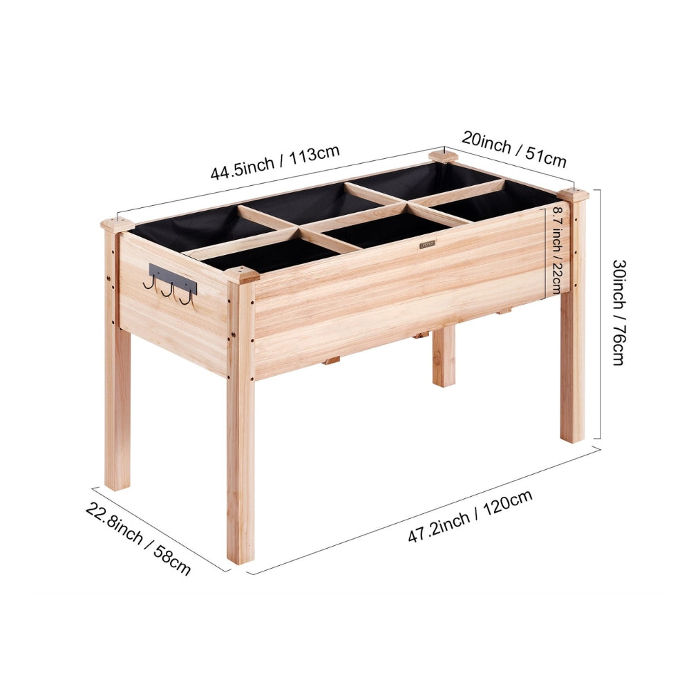 Wooden Raised Garden Bed Planter Box Elevated Floor with Whole Kit and Drainage System - The Grand Bazaar of Australia