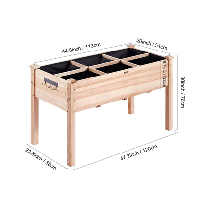 Wooden Raised Garden Bed Planter Box Elevated Floor with Whole Kit and Drainage System - The Grand Bazaar of Australia