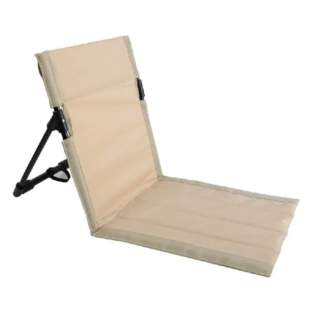 Foldable Camping Chair Outdoor Garden Park Single Lazy Chair Backrest Cushion - The Grand Bazaar of Australia