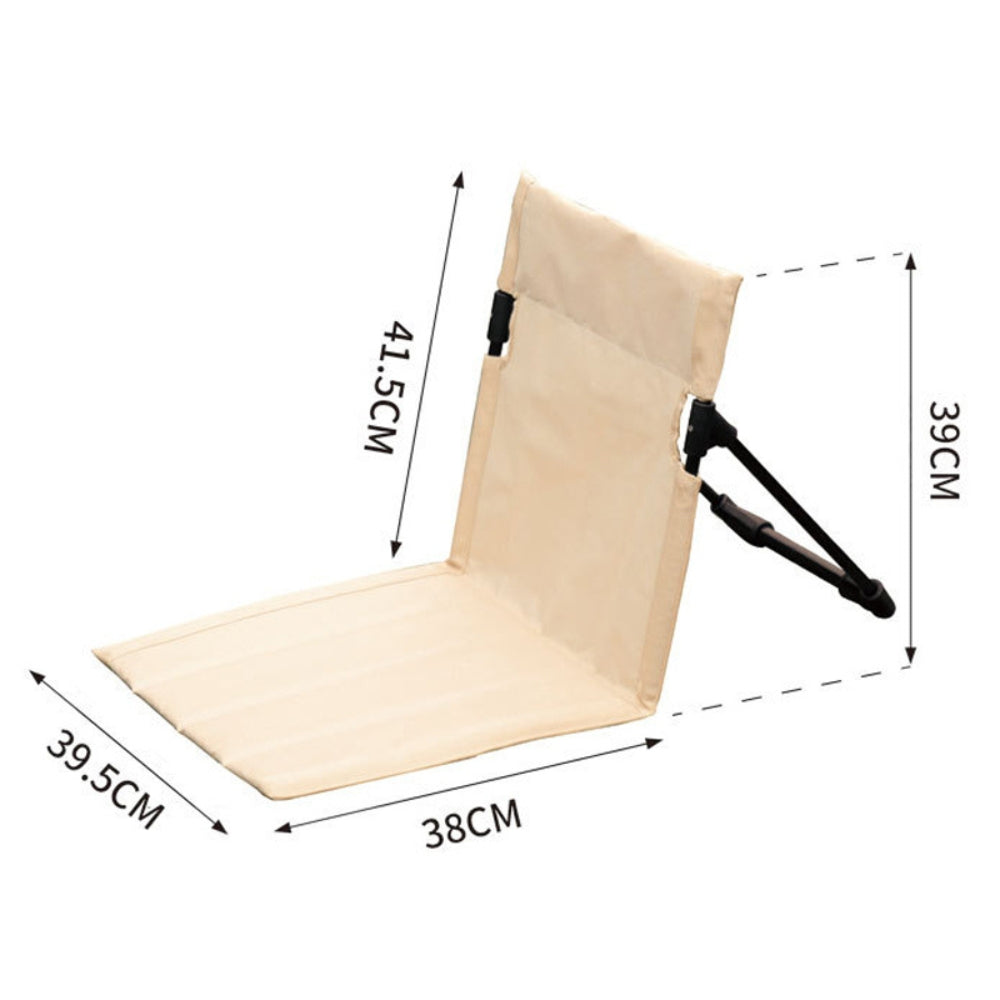 Foldable Camping Chair Outdoor Garden Park Single Lazy Chair Backrest Cushion - The Grand Bazaar of Australia