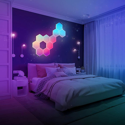 RGB Smart Hexagonal Wall Lamp Color Changing - The Grand Bazaar of Australia
