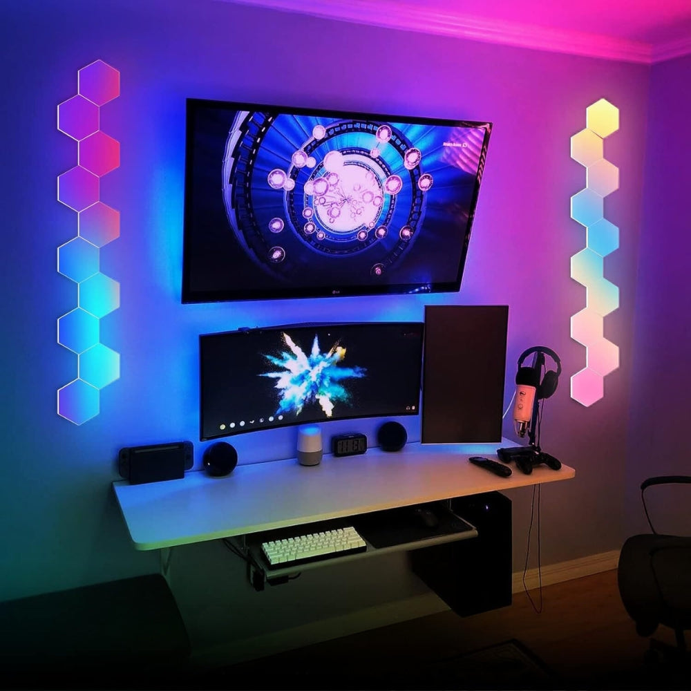 RGB Smart Hexagonal Wall Lamp Color Changing - The Grand Bazaar of Australia