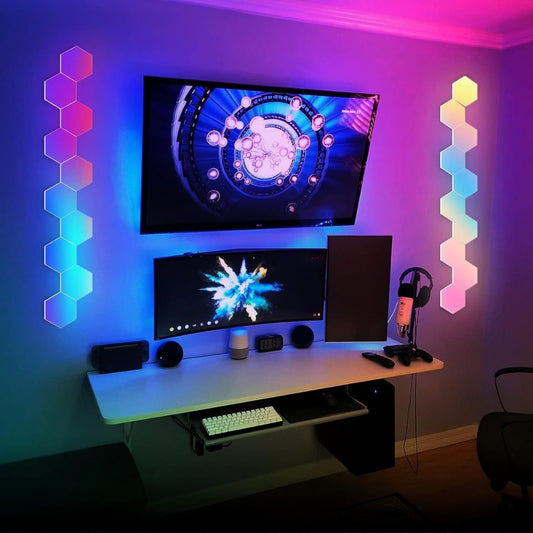RGB Smart Hexagonal Wall Lamp Color Changing - The Grand Bazaar of Australia