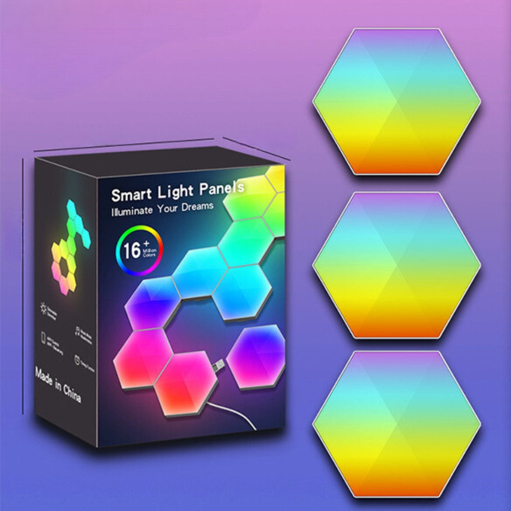 RGB Smart Hexagonal Wall Lamp Color Changing - The Grand Bazaar of Australia