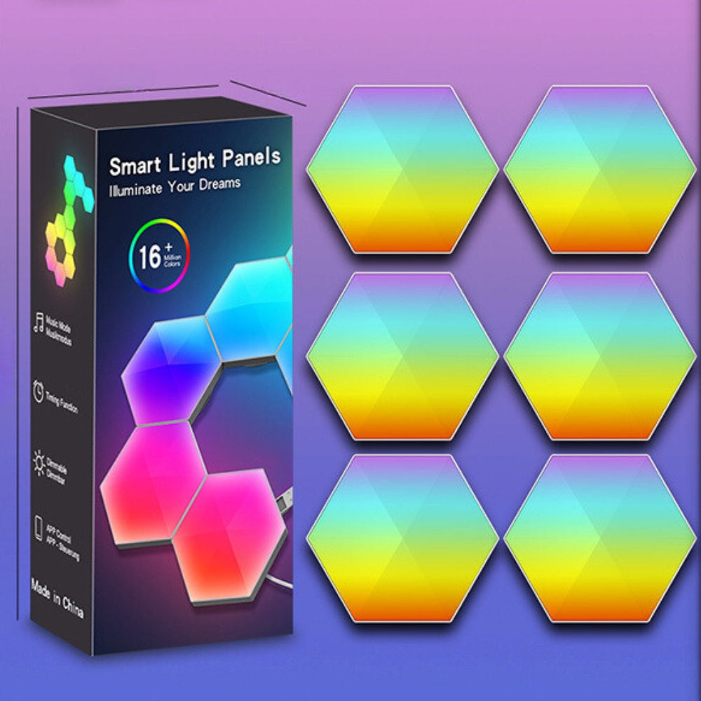 RGB Smart Hexagonal Wall Lamp Color Changing - The Grand Bazaar of Australia