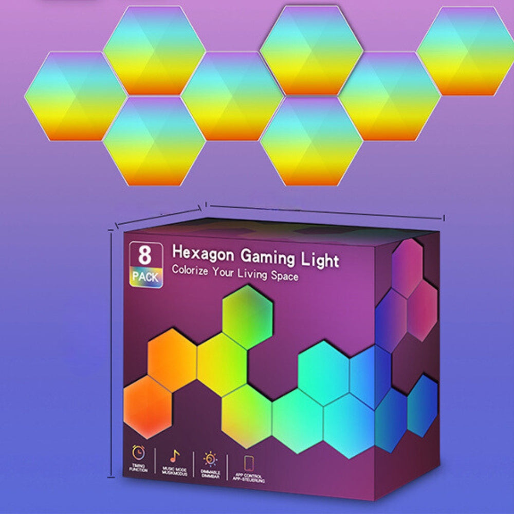 RGB Smart Hexagonal Wall Lamp Color Changing - The Grand Bazaar of Australia