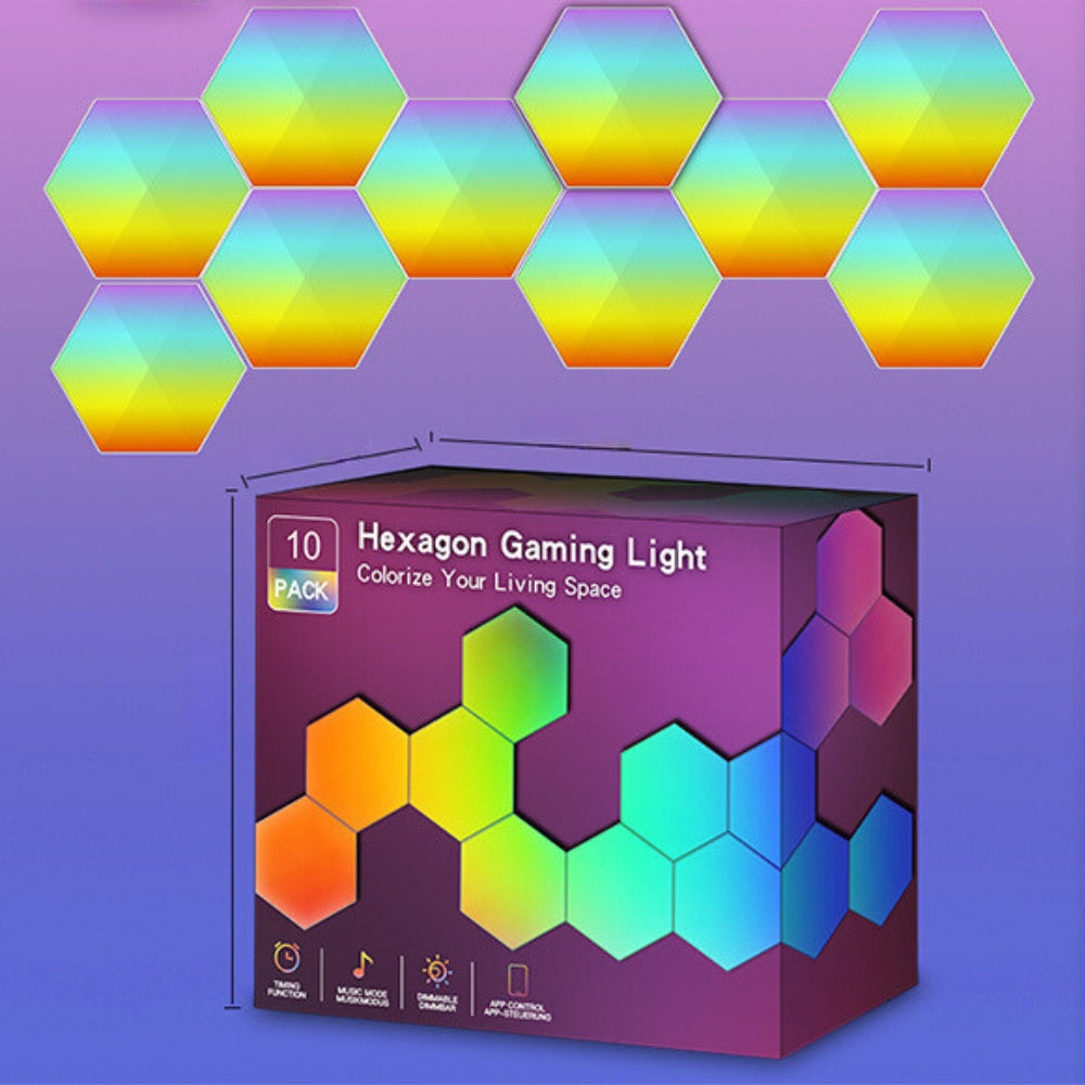 RGB Smart Hexagonal Wall Lamp Color Changing - The Grand Bazaar of Australia