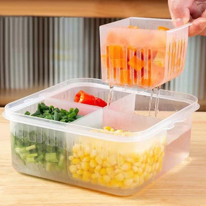 Refrigerator Storage Box 4 and 6 Grids Food Vegetable Fruit - The Grand Bazaar of Australia