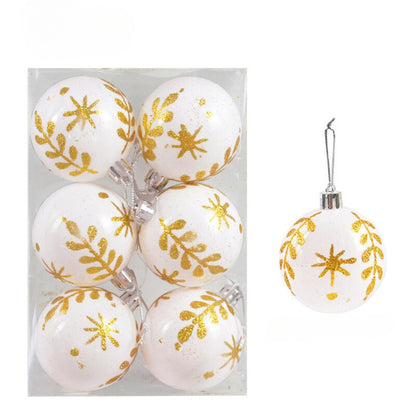 6pcs Transparent Snow Christmas Balls Pendants for Christmas Tree Decoration - The Grand Bazaar of Australia