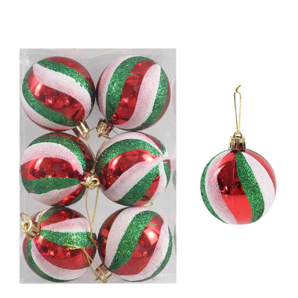 6pcs Transparent Snow Christmas Balls Pendants for Christmas Tree Decoration - The Grand Bazaar of Australia