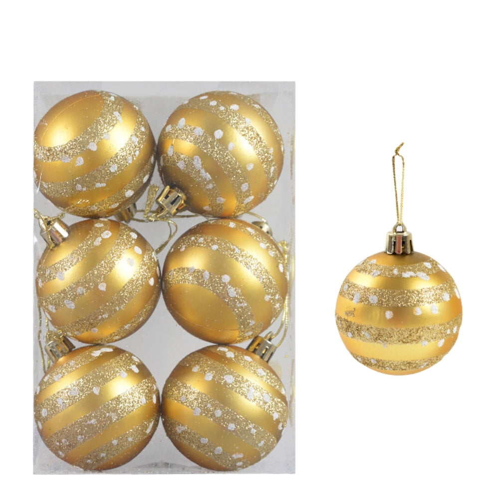 6pcs Transparent Snow Christmas Balls Pendants for Christmas Tree Decoration - The Grand Bazaar of Australia