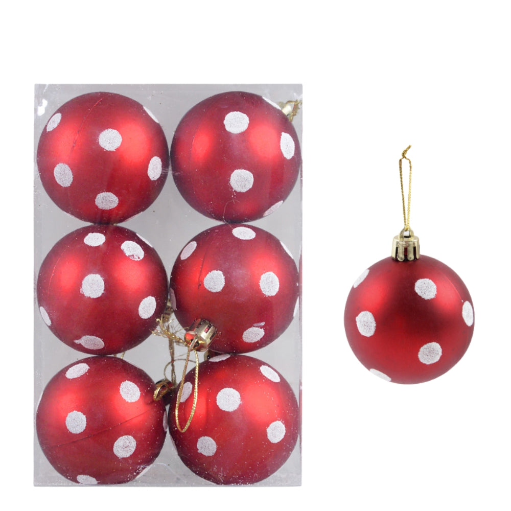 6pcs Transparent Snow Christmas Balls Pendants for Christmas Tree Decoration - The Grand Bazaar of Australia