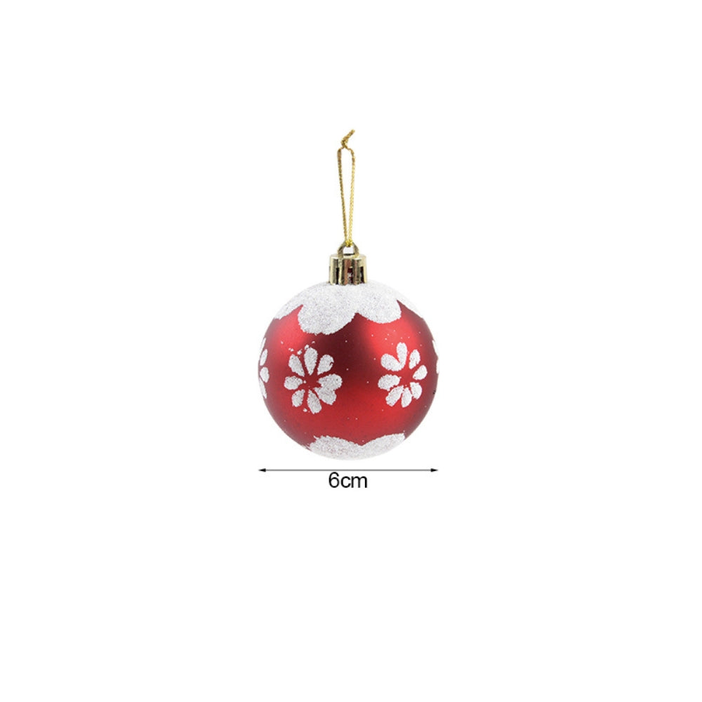 6pcs Transparent Snow Christmas Balls Pendants for Christmas Tree Decoration - The Grand Bazaar of Australia