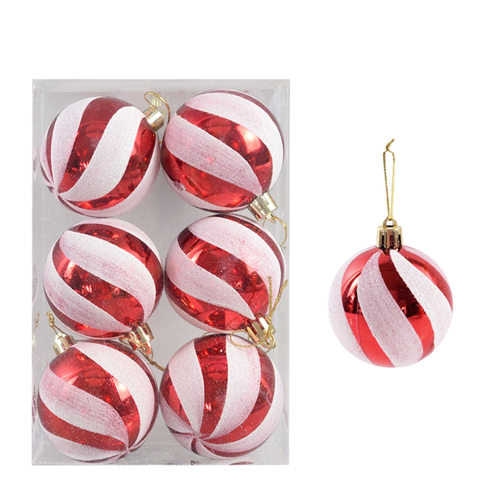 6pcs Transparent Snow Christmas Balls Pendants for Christmas Tree Decoration - The Grand Bazaar of Australia