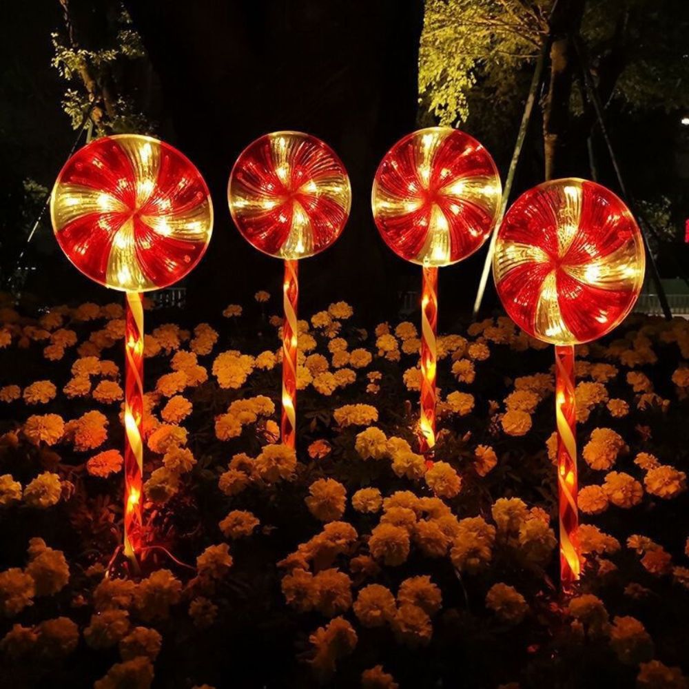 Holiday Lollipop Lights Festive Solar Outdoor Decorations - The Grand Bazaar of Australia