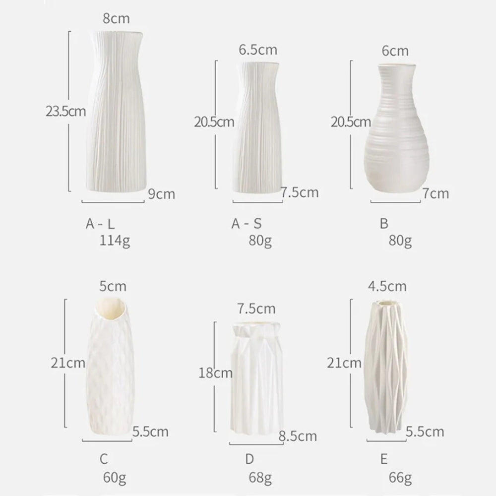 1pc Nordic Plastic Vase Simple Small Fresh Flower Pot - The Grand Bazaar of Australia