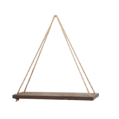 Wooden Swing Hanging Hemp Rope Wall Shelve Mounted Floating Plant Flower Pot - The Grand Bazaar of Australia