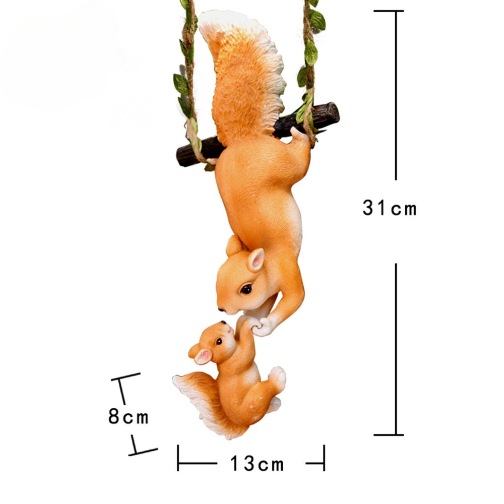 Creative Climbing Rope Squirrel Figurine Perfect for Garden and Outdoor Decoration - The Grand Bazaar of Australia