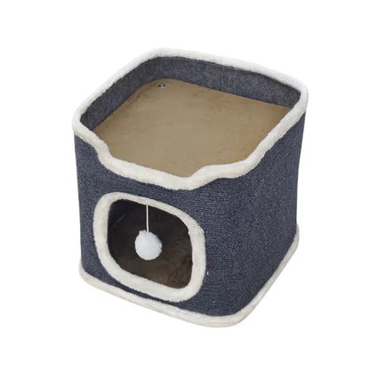 Cozy 3-Tier Cat Bed with Soft Mat and Plush Hideaway - The Grand Bazaar of Australia
