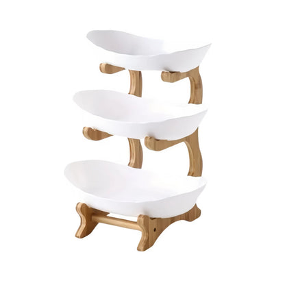Modern Fruit Basket 2/3 Layer Plastic Snack Dish for Home Living Room - The Grand Bazaar of Australia